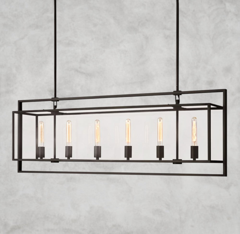 Beckman Rectangular Chandelier 54", 72"